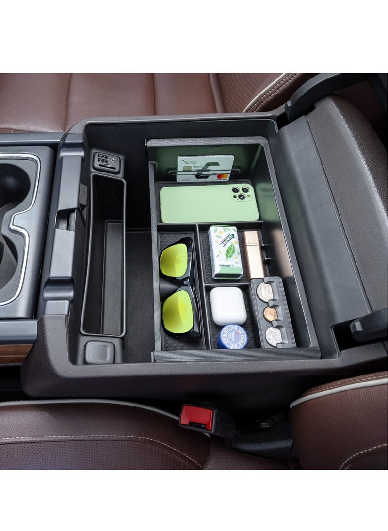 Y&D - Center Console Organizer Tray Accessories-for Chevy Silverado GMC Sierra and Tahoe Suburban Full w Bucket Seats ONLY - Image 1