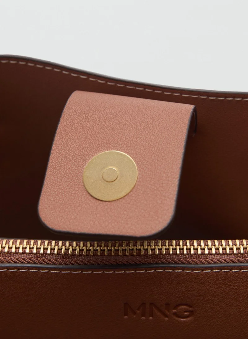 MANGO Padlock Shopper Bag