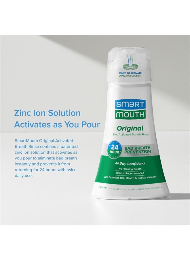 SmartMouth Original Activated Mouthwash - Oral Rinse for 24-Hour Bad Breath Relief with Twice Daily Use - Fresh Mint Flavor, 16 fl oz Pack1 - Image 5