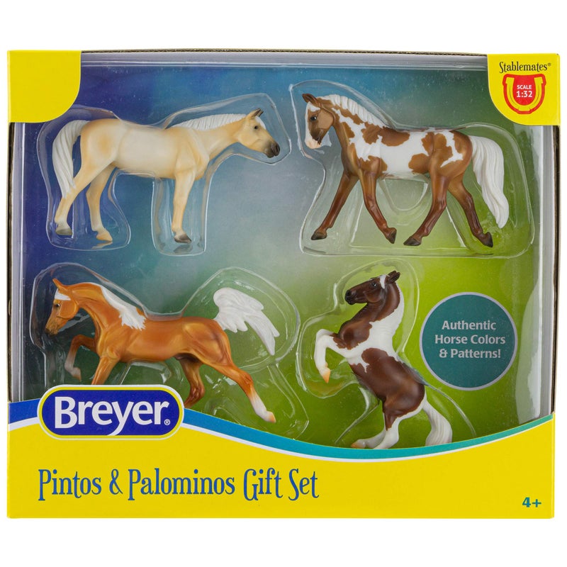 Breyer Breyer Horses Stablemates Pintos & Palominos Collection | 4 Horse Set | 1:32 Scale | 3.75" x 2.5" | Horse Toy | Model #6226 - Image 1