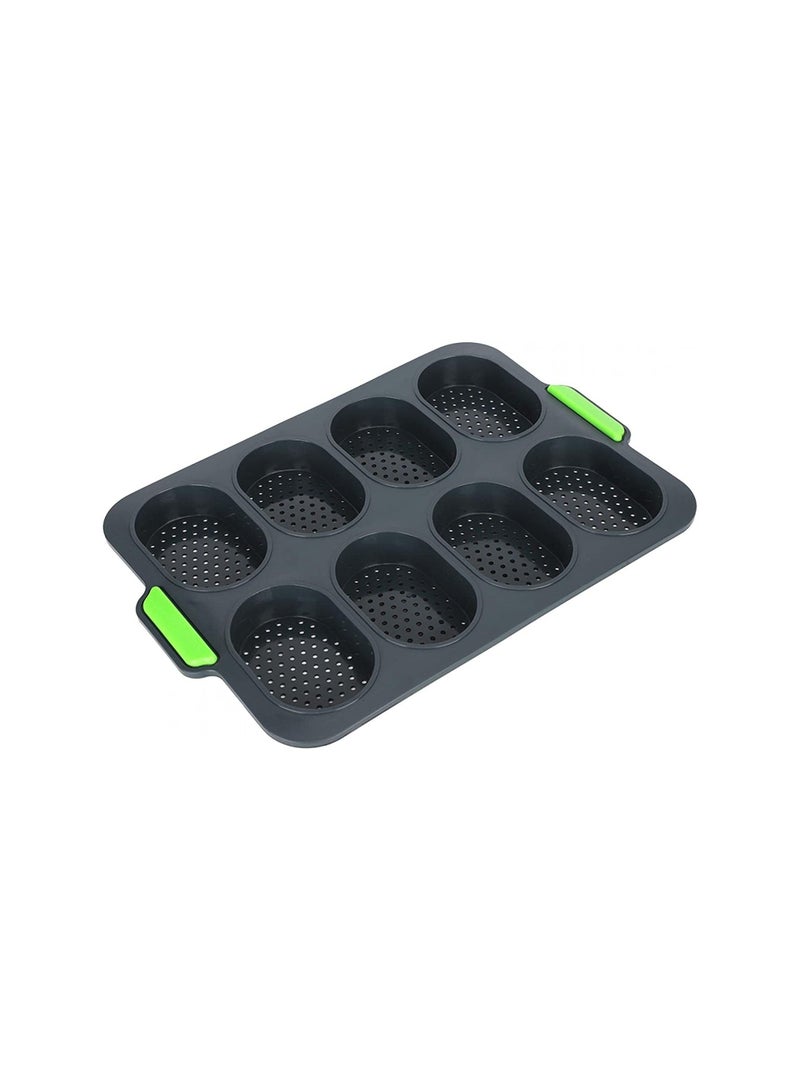 8 Grid Silicone Cake Mold Reusable for Family Kitchen Black - Image 4