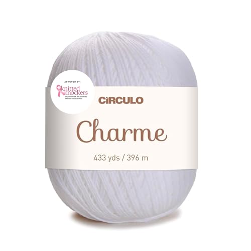 CÃRCULO Circulo Charme Yarn for Crochet and Knitting - 433 yds - 100% Mercerized Brazilian Virgin Cotton - Soft Sport Weight - Color 8001 - White - Image 1