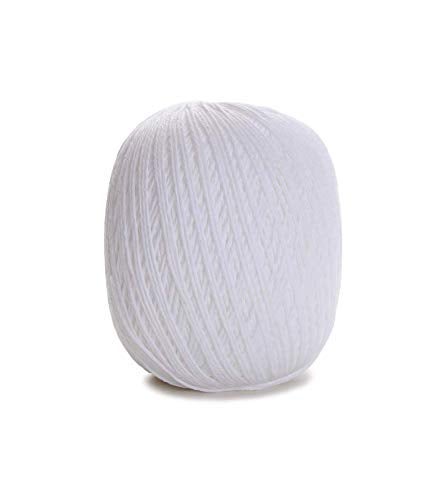 CÃRCULO Circulo Charme Yarn for Crochet and Knitting - 433 yds - 100% Mercerized Brazilian Virgin Cotton - Soft Sport Weight - Color 8001 - White - Image 2
