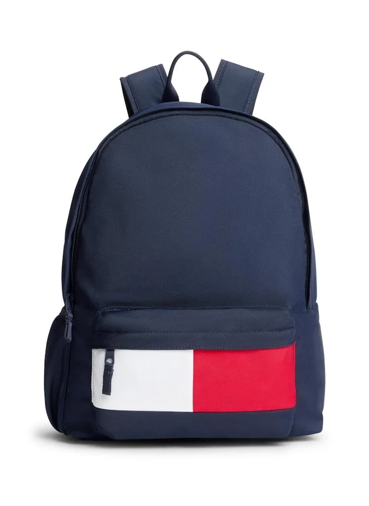 تومي هيلفيغر Kids' Essential Signature Colour-Blocked Pocket Backpack