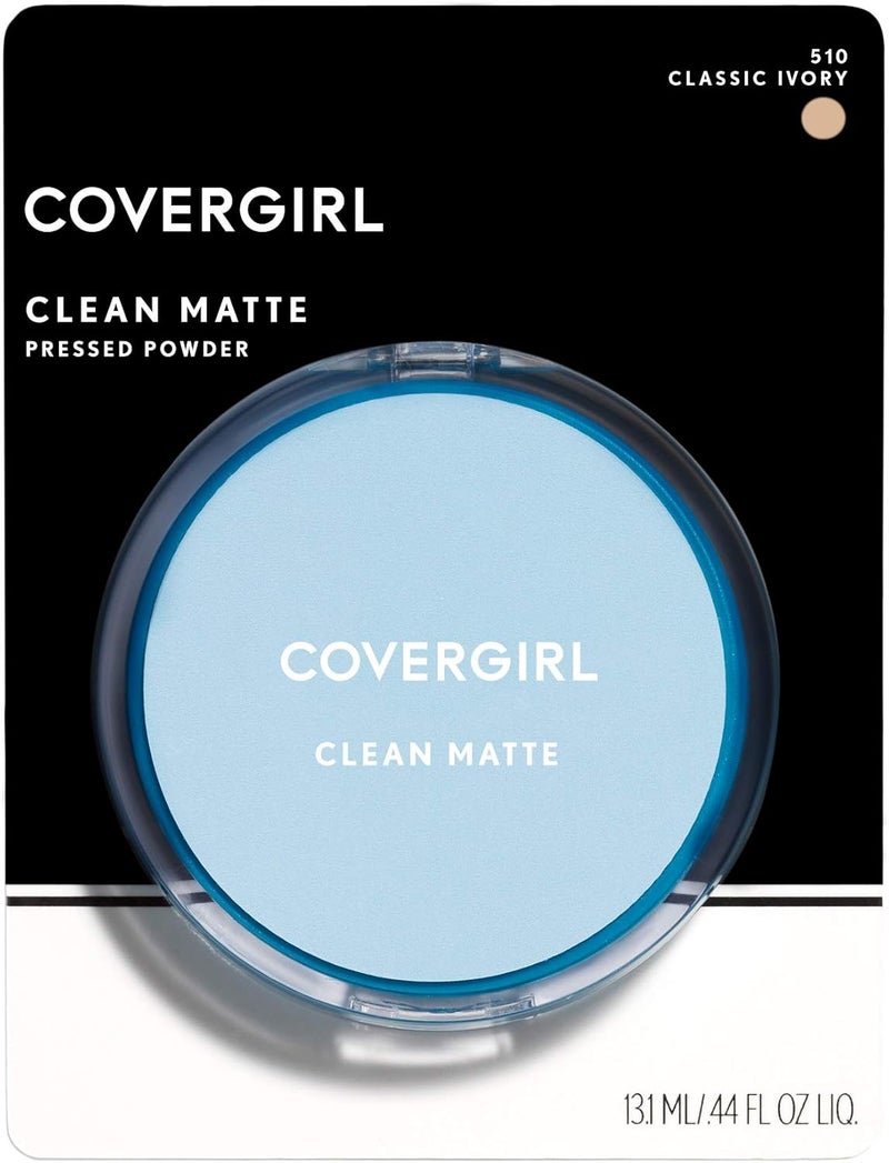 CoverGirl بودرة كوفر غيرل المضغوطة النقية غير اللامعة - بودرة وجه للتحكم في الزيوت بلون العاج الكلاسيكي - Image 3