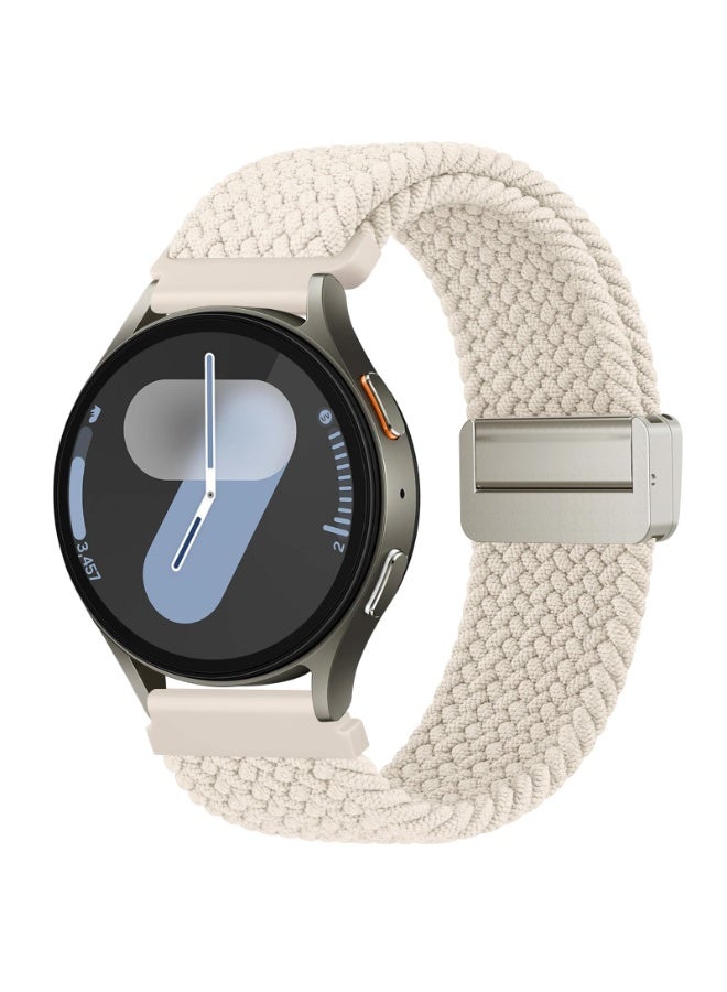 ChicVibe Nylon Straps for Samsung Galaxy Watch 7/6/5/4 Band 40/44mm, Galaxy Watch 6 Classic Bands 43mm 47mm, 20mm Elastic Adjustable Stretchy Braided Bands for for Samsung Watch 7/6/5/4 - Image 1