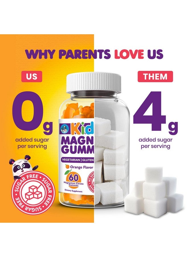 دكتور موريتز حلوى دكتور موريتز الخالية من السكر والمغنيسيوم المهدئة للأطفال والكبار - خالية من الكائنات المعدلة وراثيًا، غنية بسترات المغنيسيوم - بنكهة البرتقال - عبوة من قطعتين (120 قطعة) - Image 3