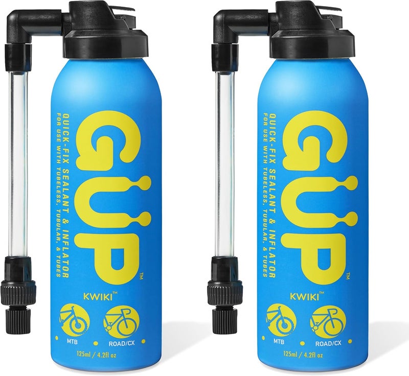 G U P (GÜP Kwiki Quick Fix Tire Sealant and Inflator; for Mountain Bike, Road, Cyclocross, Gravel; Seal and Repair Flat or Punctured Tires (Hose Top Adapter Schrader/Presta) - Image 1
