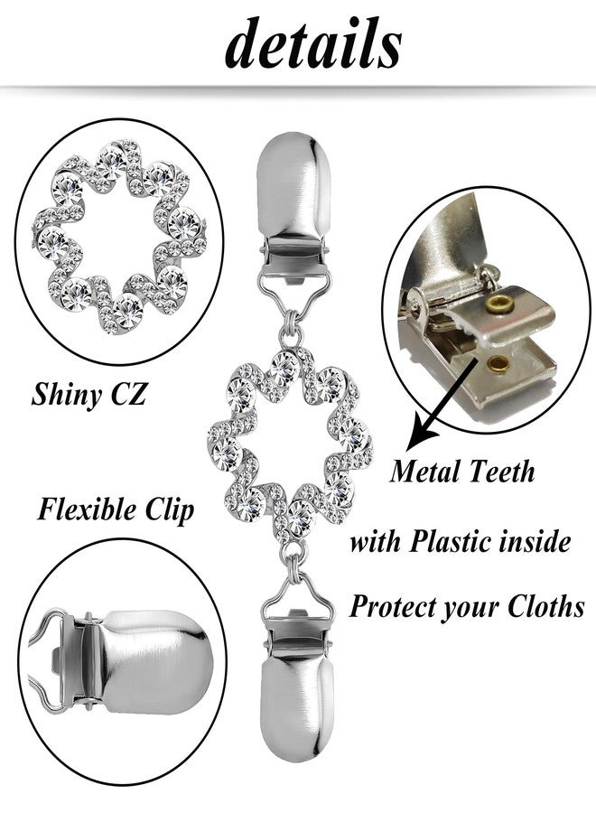 Tornito 8Pcs Vintage Shirt Dress Retro Cardigan Sweater Swirl Waist Collar Clip Antique Flower Pattern Shawl Brooch Clip Swirl for Women - Image 2