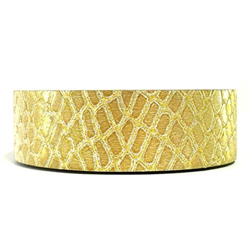 Wrapables Colorful Patterns Washi Masking Tape, Metallic Gold Snake Print - Image 5