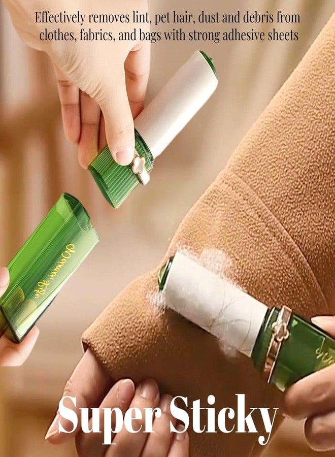 KINTEGOOD Mini Lint Roller, Portable & Travel Lint Remover for Clothes and Pet Hair, Pocket-Size Lipstick Design, 1 Green and 5 Refills - Image 4