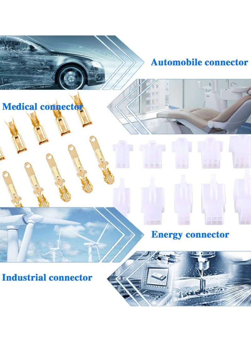 580Pcs 2.8mm Pitch 2 3 4 6 9 Pin Wire Connectors Housing Terminal Male & Female Plug Housing and Pin Header Crimp Wire Terminals Connector Assortment Kit for Motorcycle Bike Car Boats