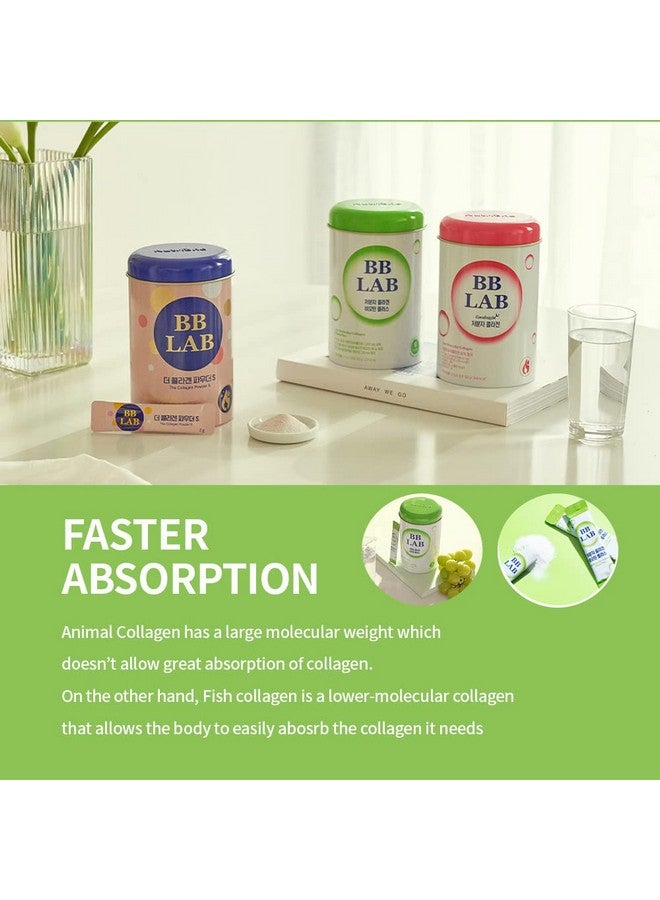 BB LAB Low Molecular Collagen Biotin Plus Powder Stick Supplement Marine Collagen Fish Collagen Biotin Vitamin C Hyaluronic Acid 17 Probiotics Fast Absorption Shine Muscat Flavor 30Ct - Image 5