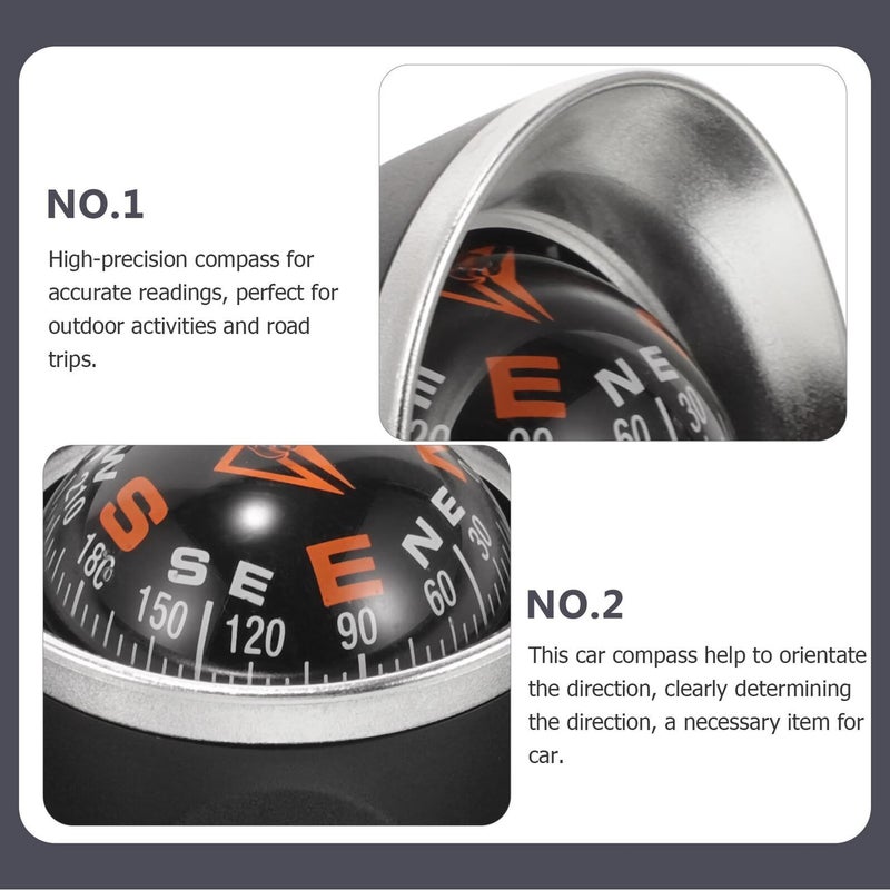 GALPADA Black Dashboard Car Mount Compass Marine Navigation for Vehicles Rv Boats - Image 4