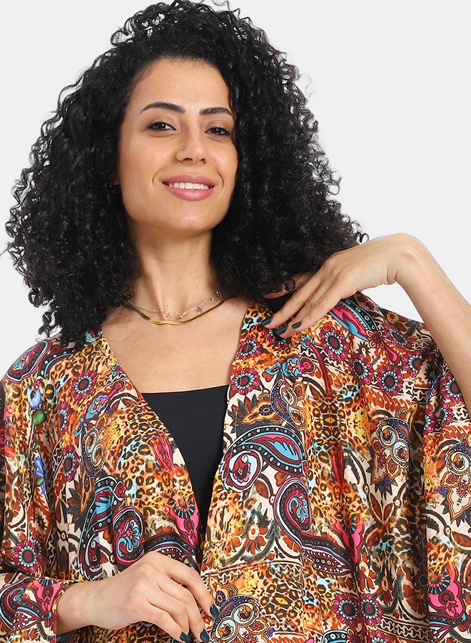 Red Circle cardigan women's patterned - Image 4