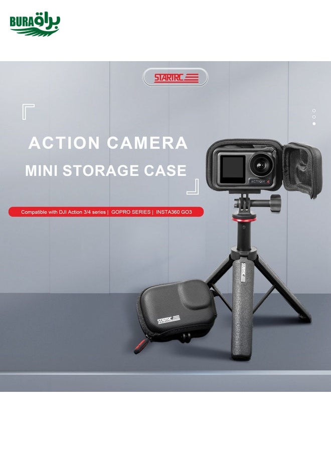 BURAQ STARTRC Camera PU Carry Case For Insta360 GO3 / DJI Action 3 / 4 / 5 Pro (Black)  - Image 5