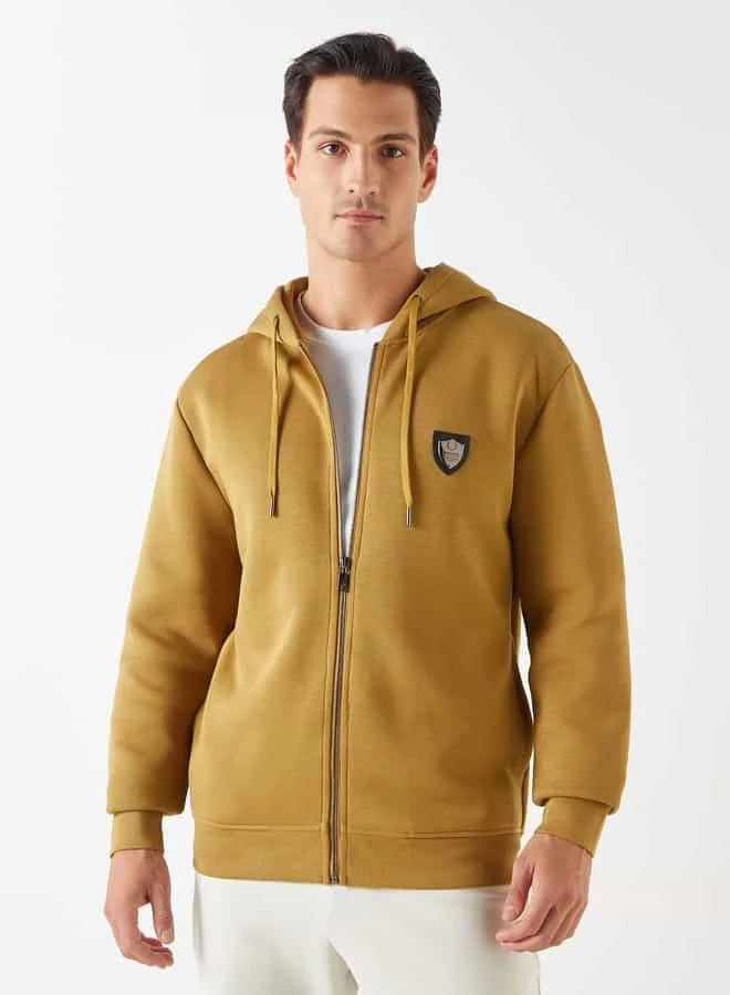 Emperor Emperor Solid Hoodie with Zip Closure