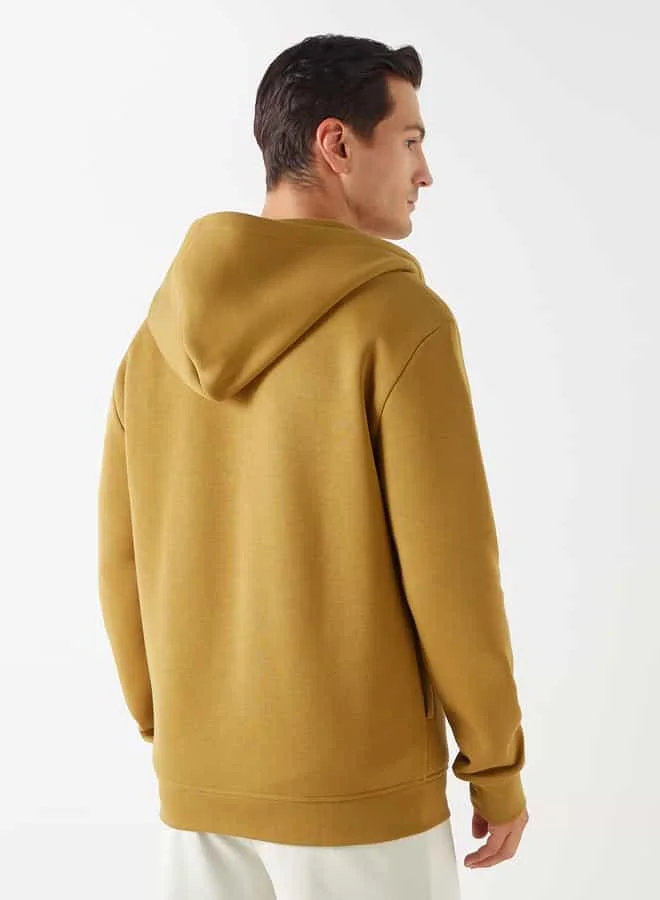 Emperor Emperor Solid Hoodie with Zip Closure