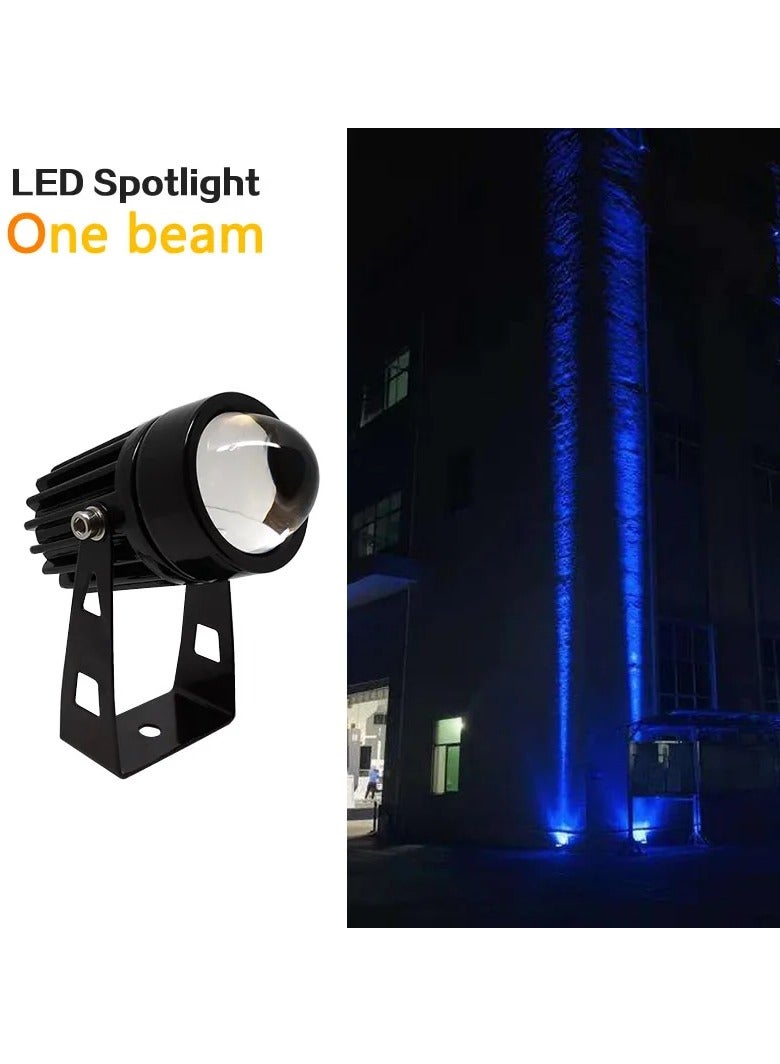 ارواق مصباح جداري LED، IP66 مقاوم للماء بشعاع واحد، ضوء RGB مدمج ومحمول في الهواء الطلق، أضواء مناظر طبيعية قوية ومتينة لتزيين الجدران وأعلام الأشجار، (5 وات، أزرق)  - Image 1
