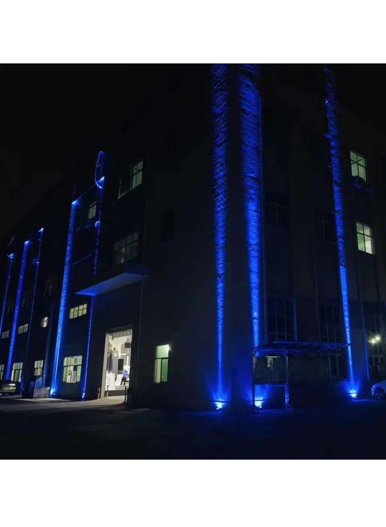 ارواق مصباح جداري LED، IP66 مقاوم للماء بشعاع واحد، ضوء RGB مدمج ومحمول في الهواء الطلق، أضواء مناظر طبيعية قوية ومتينة لتزيين الجدران وأعلام الأشجار، (5 وات، أزرق)  - Image 3