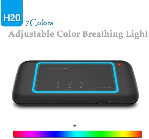 ETZIN Mini Wireless Keyboard,H20 with Touchpad, Colorful Backlit Small Wireless Keyb-oard,Full Size Touchpad, Handheld IR Remote Keyboard for Android TV Box Windows etc (EPL-600KM) - Image 4