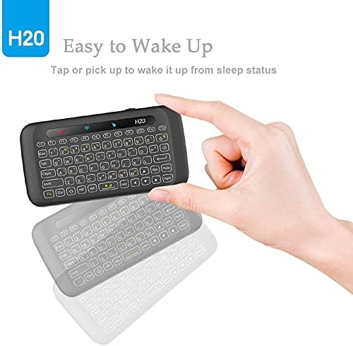 ETZIN Mini Wireless Keyboard,H20 with Touchpad, Colorful Backlit Small Wireless Keyb-oard,Full Size Touchpad, Handheld IR Remote Keyboard for Android TV Box Windows etc (EPL-600KM) - Image 5