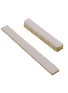 Generic Pre-slotted 6 Strings Nut + Saddle Bridge Repair Replacement Accessory Set for Classical Guitar  - Image 1