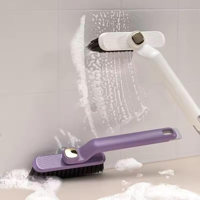 POPLEY Multi-Function Bathroom Cleaning Brush, Tiles Cleaning Brush, Hard Bristle Rotating Crevice Gap Cleaning Brushes for Bathroom, Floor Cleaner Brush (Multi Colour) - Image 2