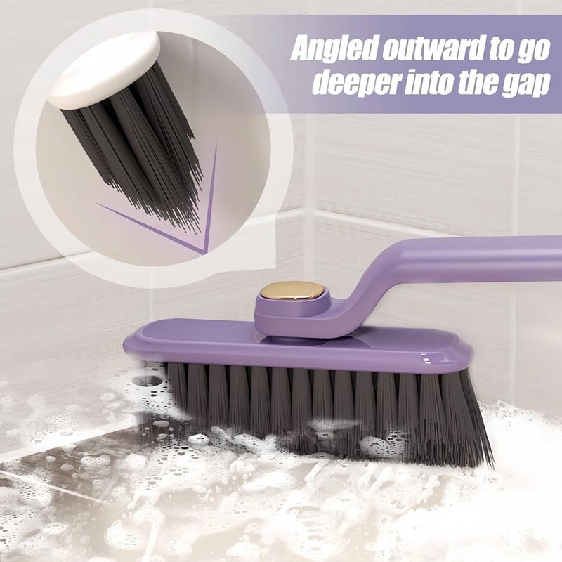 POPLEY Multi-Function Bathroom Cleaning Brush, Tiles Cleaning Brush, Hard Bristle Rotating Crevice Gap Cleaning Brushes for Bathroom, Floor Cleaner Brush (Multi Colour) - Image 5
