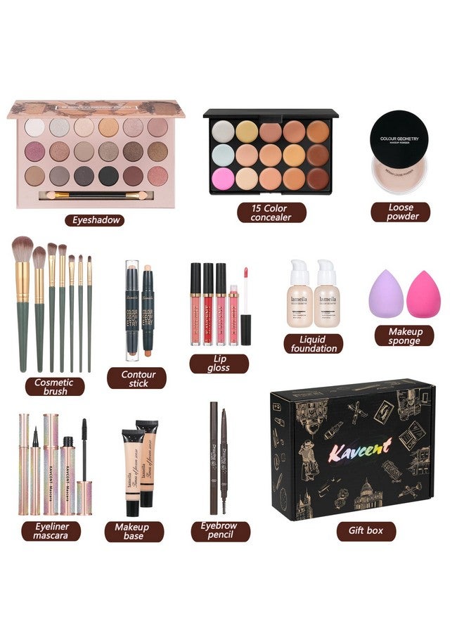 KAVCENT Makeup Sets Teens Makeup Kit For Women Full Kit Makeup Kits For Women Gift Eyeshadow Palette Concealer Palette Lipgloss Foundation Concealer Powder - Image 3