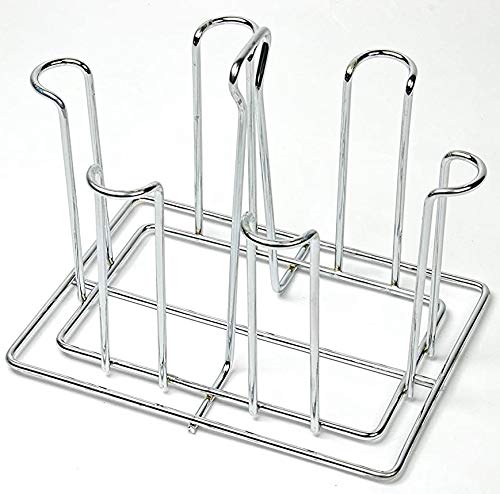 AONTAN ENTERPRISE Made Stainless Steel and Virgin Glass Holder for 6 Glasses and Glass Stand Steel for KitchenDining Table - Image 3