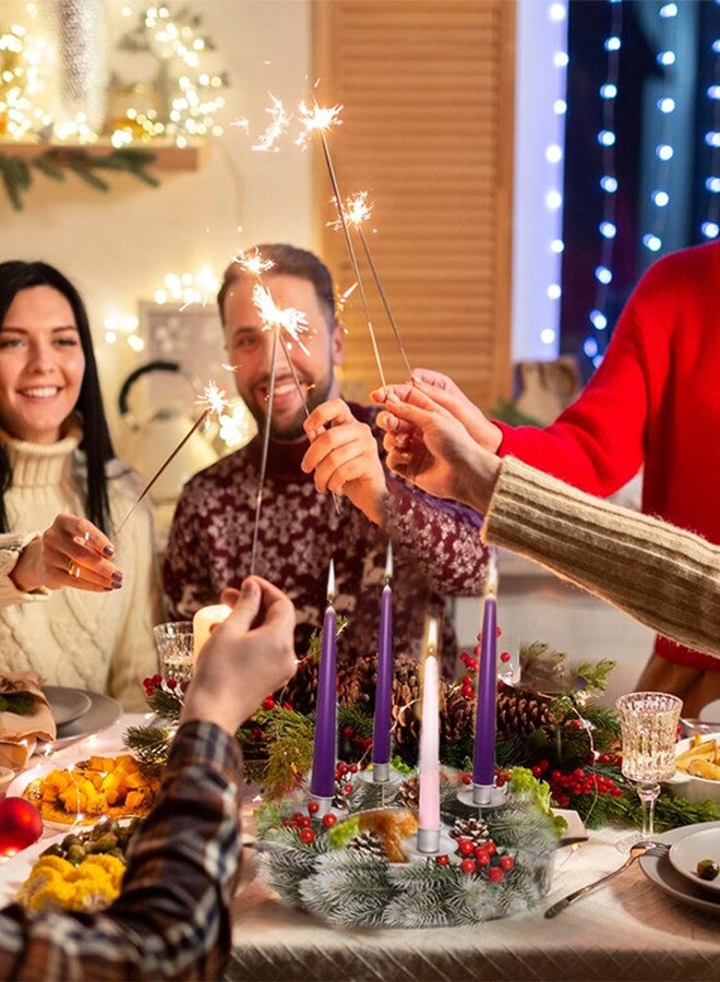 مجموعة شموع عيد الميلاد غير المعطرة من CLCYICEN، عبوة من 4 قطع، مقاس 10 بوصات، مثالية للاحتفالات الموسمية والأعياد والكنائس والحفلات. - Image 5