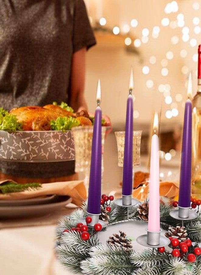 مجموعة شموع عيد الميلاد غير المعطرة من CLCYICEN، عبوة من 4 قطع، مقاس 10 بوصات، مثالية للاحتفالات الموسمية والأعياد والكنائس والحفلات. - Image 4