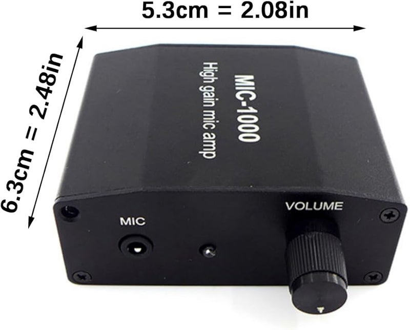 MIC 1000 High Sensitivity 1000x Gain Microphone Amplifier Preamplifier for Smartphone - Image 4