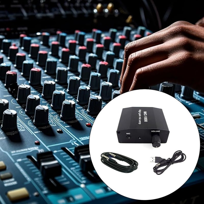 MIC 1000 High Sensitivity 1000x Gain Microphone Amplifier Preamplifier for Smartphone - Image 3