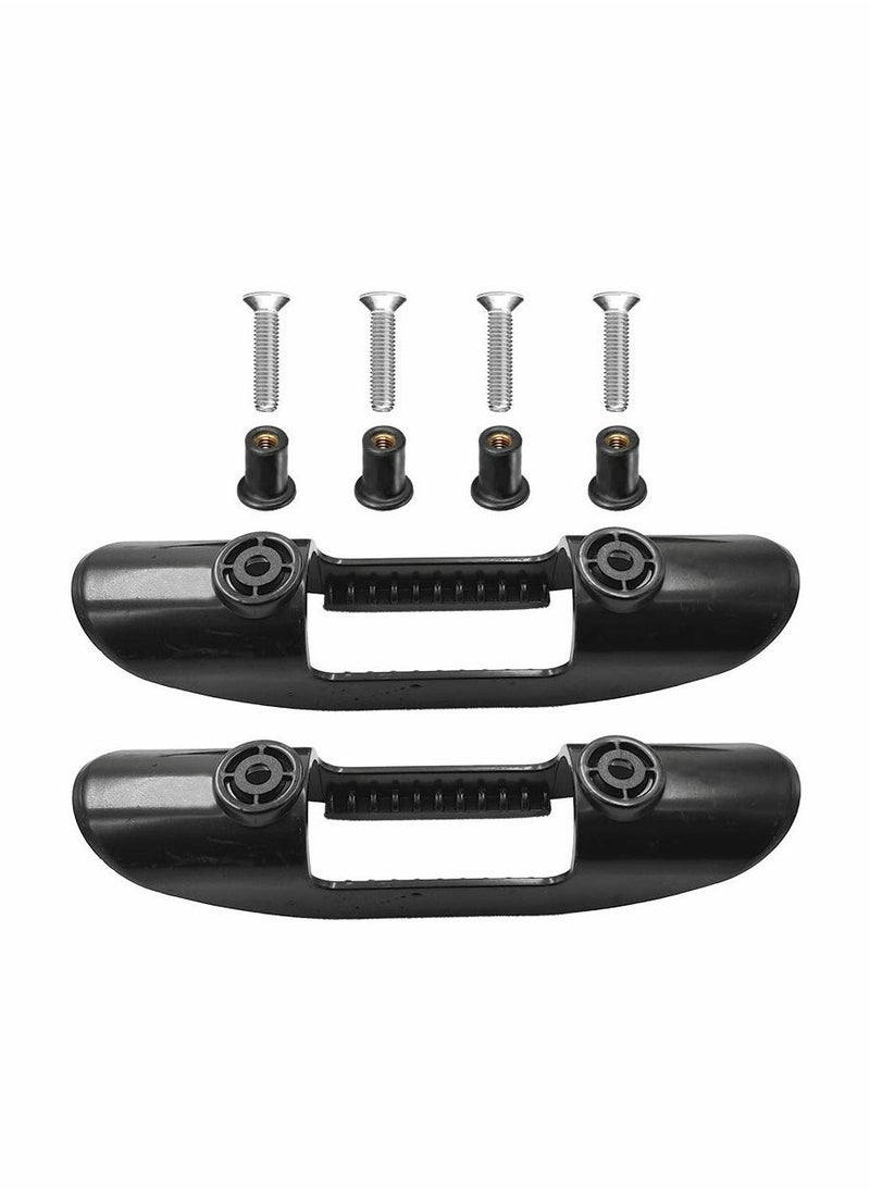 Kayak Paddle Clip Universal Kayak Paddle Mount Holder Clip and Fishing Net Clip with Hardware, Black Kayak Accessories(Including Screws, Pack of 2) - Image 1