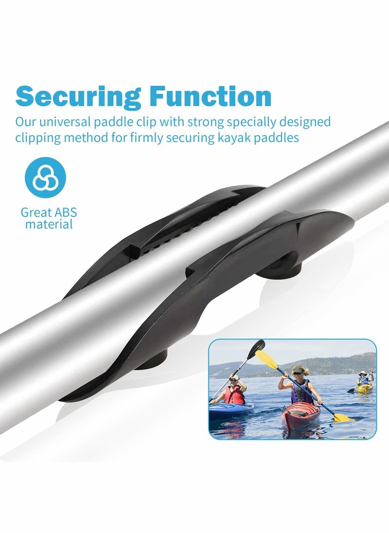 Kayak Paddle Clip Universal Kayak Paddle Mount Holder Clip and Fishing Net Clip with Hardware, Black Kayak Accessories(Including Screws, Pack of 2) - Image 3