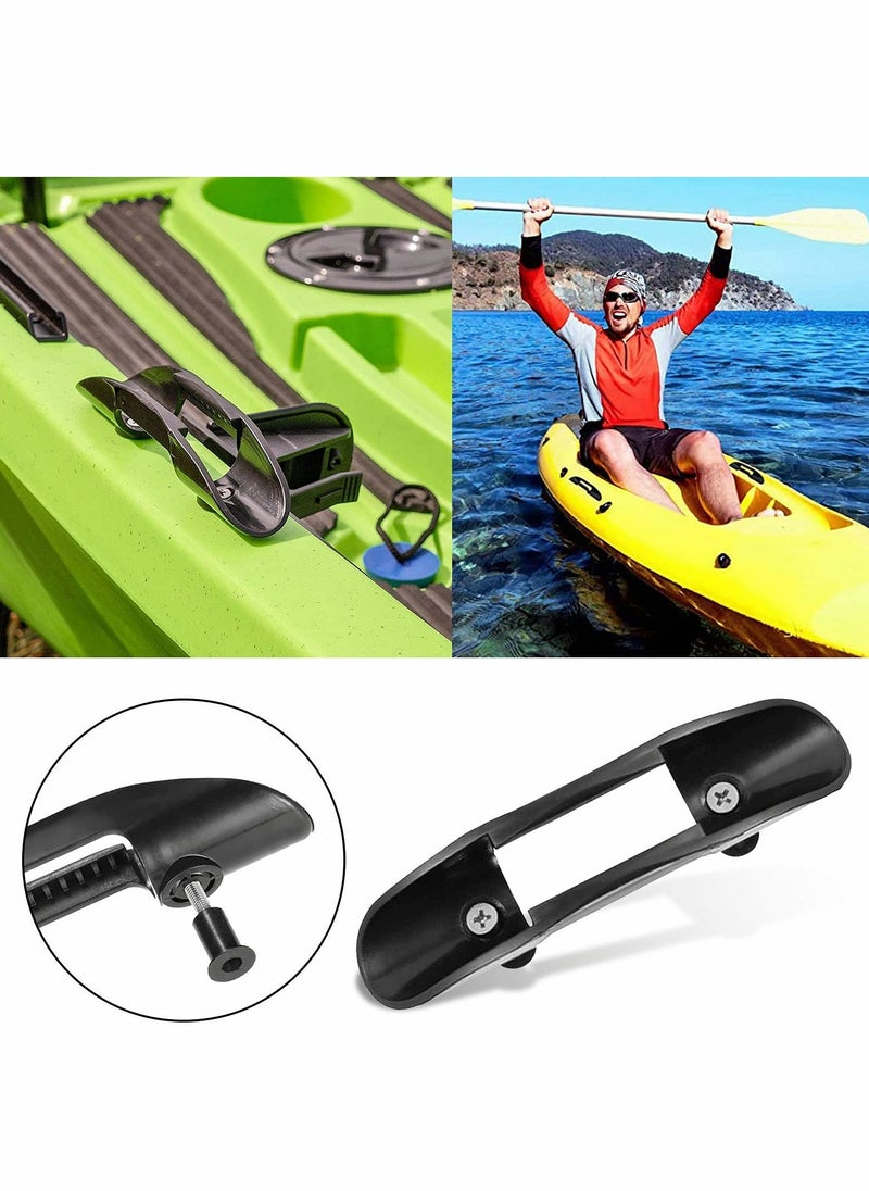 Kayak Paddle Clip Universal Kayak Paddle Mount Holder Clip and Fishing Net Clip with Hardware, Black Kayak Accessories(Including Screws, Pack of 2) - Image 4