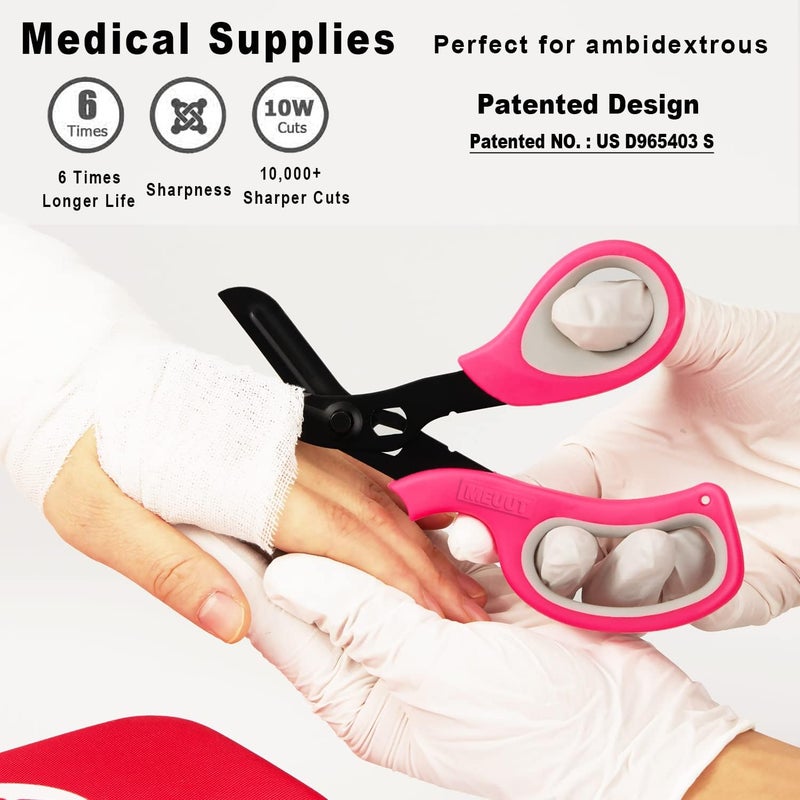 MEUUT 2 Pack Medical Scissors Trauma Shears -8 inch Patented Bandage Scissor Heavy Duty Surgical Grade EMT Scissors for EMT Workers Doctors Nurses - Image 4