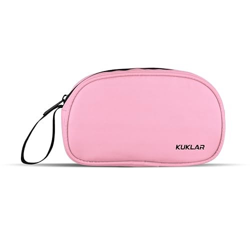 KUKLAR Premium Travel Pouch Multipurpose Carry Bag for Toiletries Cables Stationery Pencil Pouch and Daily Essentials Lightweight with Zipper for Travel School (Pink) - Image 2