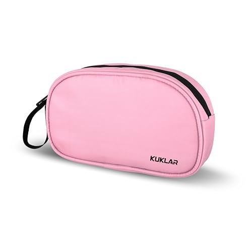 KUKLAR Premium Travel Pouch Multipurpose Carry Bag for Toiletries Cables Stationery Pencil Pouch and Daily Essentials Lightweight with Zipper for Travel School (Pink) - Image 4