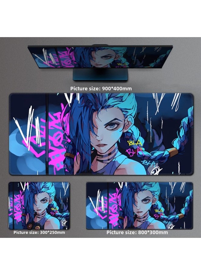 Generic - Two-dimensional Super Thickened Anime Mouse Pad E-sports Office Lock Edge Table Pad Cool Game Mouse Pad Customization-Color:900*400-Pattern:Sbd-007 | - Image 1