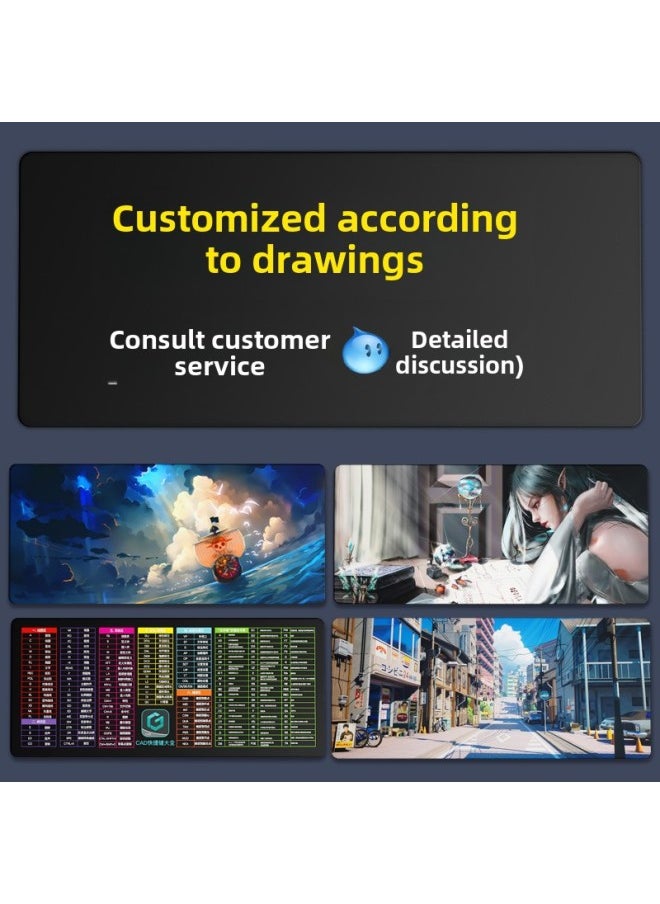 Generic - Two-dimensional Super Thickened Anime Mouse Pad E-sports Office Lock Edge Table Pad Cool Game Mouse Pad Customization-Color:900*400-Pattern:Sbd-007 | - Image 1