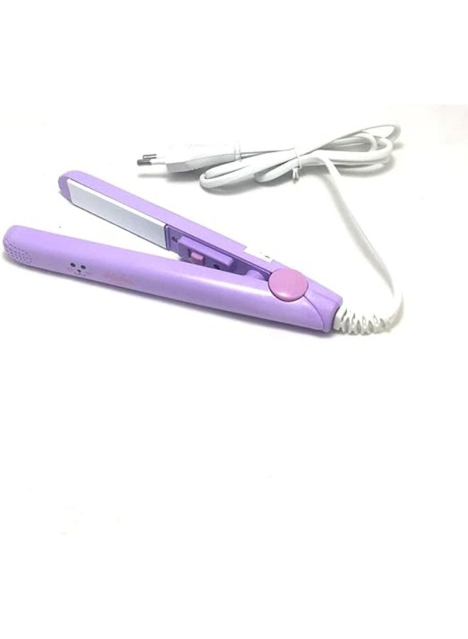 مكواة سيراميك فرد الشعر الصغيرة للنساء 2 في 1 تجعيد المحمولة مناسبة للشعر القصيروالطويل واللحية متعدد الألوان - Image 1