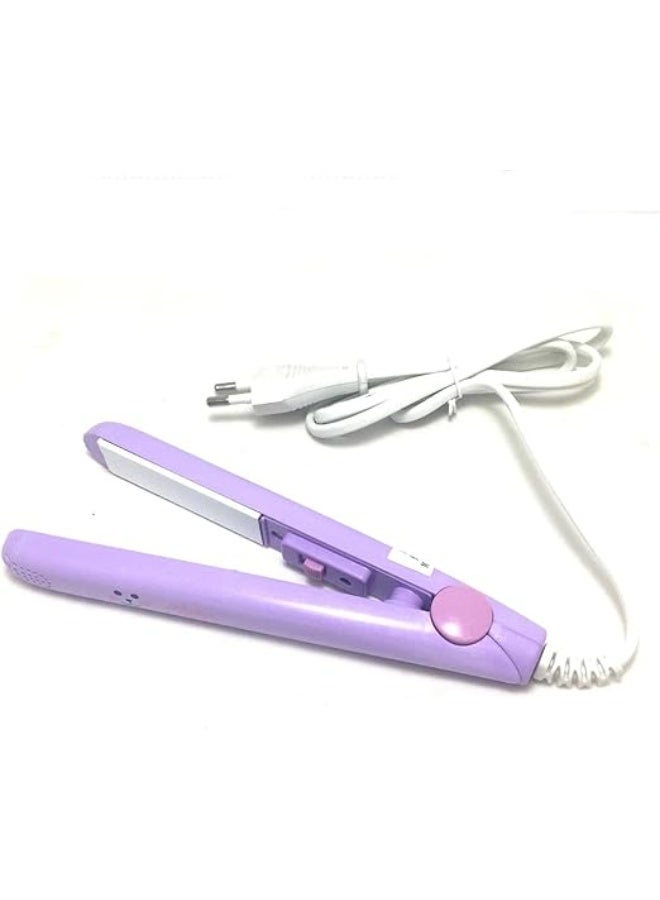 مكواة سيراميك فرد الشعر الصغيرة للنساء 2 في 1 تجعيد المحمولة مناسبة للشعر القصيروالطويل واللحية متعدد الألوان - Image 2