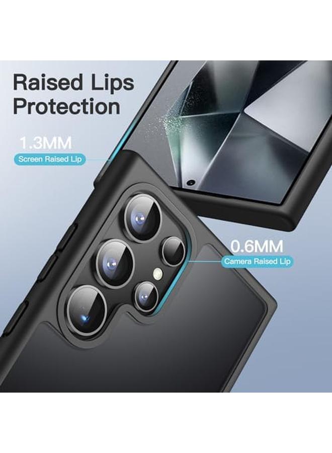 جي تيك حافظة غير لامعة لهاتف سامسونج جالاكسي S24 ألترا 5G مع ظهر شفاف غير لامع وغطاء حماية رفيع مضاد لبصمات الأصابع باللون الأسود - Image 5