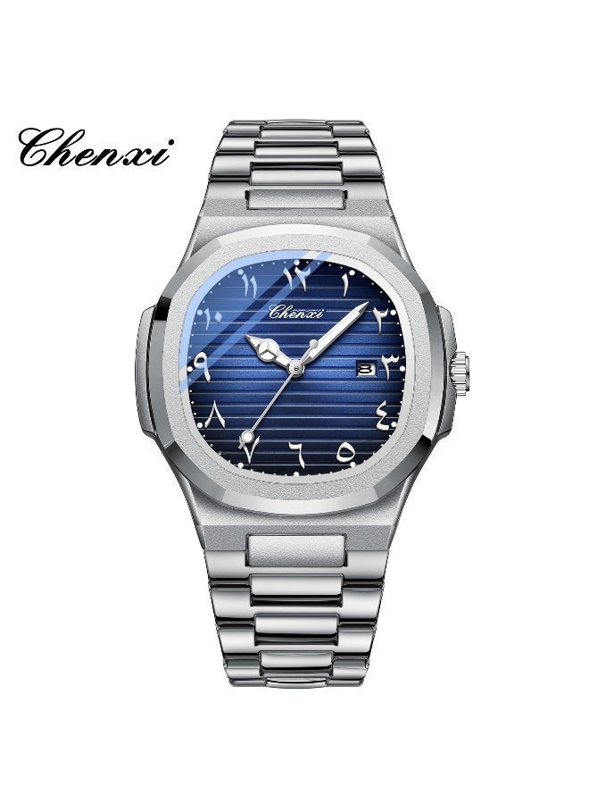 Chenxi Men’s Quartz Wrist Watch with Luxury Modern Design, Water Resistant, Scratch-Resistant Glass, Full Stainless Steel with Elegant Box - Image 1