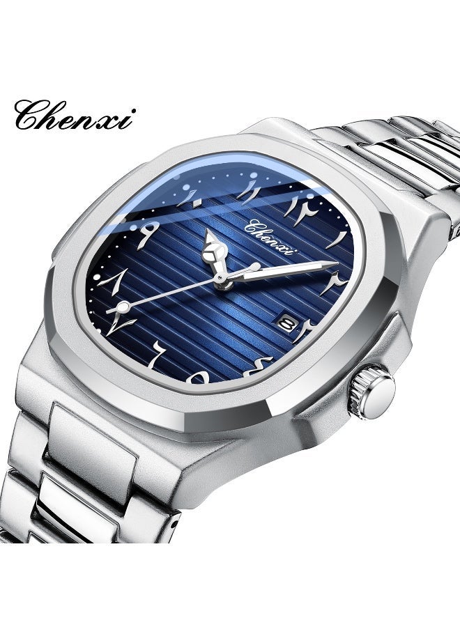 Chenxi Men’s Quartz Wrist Watch with Luxury Modern Design, Water Resistant, Scratch-Resistant Glass, Full Stainless Steel with Elegant Box - Image 3