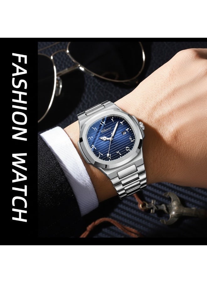 Chenxi Men’s Quartz Wrist Watch with Luxury Modern Design, Water Resistant, Scratch-Resistant Glass, Full Stainless Steel with Elegant Box - Image 4