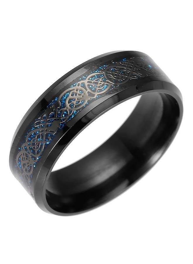NIBEMINENT Stainless Steel Luminous Dragon Design Band Ring - Image 1